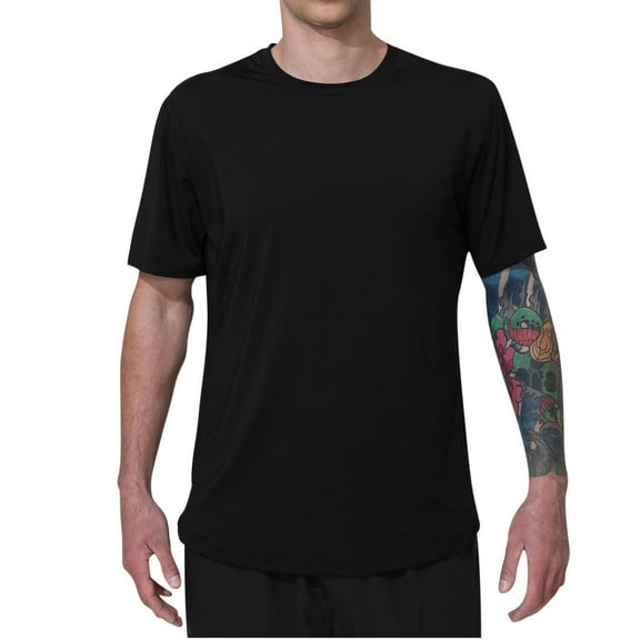 HAiming Men's Workout T-Shirts Solid Color Quick Dry Short Sleeve Crewneck Tops Casual Outdoor Sports Gym Blouse