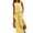 Yellow, variant on Women's Plus Size Round Neck Sleeveless Slit Maxi Dress with Pockets 95% polyester and 5% spandex Soft Breathable