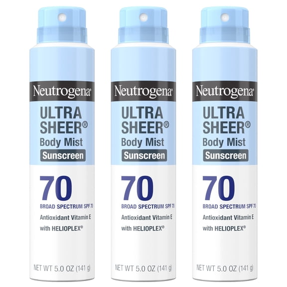 Protector solar en aerosol Neutrogena Ultra Sheer SPF 70 150 ml (x3)