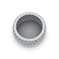 thumbnail image 3 of Natural 5.00Ct Round Cut Brilliant Diamond Wide Pave Women's Anniversary Wedding Eternity Band Ring Solid 10k White Gold G-H I1, 3 of 3