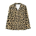 thumbnail image 5 of successthop Leopard Print Pajamas for Women Long Sleeve Lapel Button Down Nightwear and Pj Pant Sets with Pockets Brown, 5 of 7