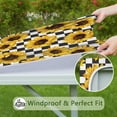 thumbnail image 5 of Sunflower Elastic Tablecloth for 34x34 Inch Table, Reusable Wrinkle-Free Polyester for Kitchen, RV or Balcony Use, 5 of 5