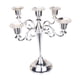 thumbnail image 3 of Candelabro de 5 brazos, soporte para velas, candelabro cónico de Metal, candelabro para decorar mesa de comedor plata, 3 of 9