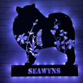 thumbnail image 4 of Handmadetneonsign Floral Keeshond Metal Wall Art Light, Dog Metal Sign Wall Decor, Pet Metal Decor, 4 of 5