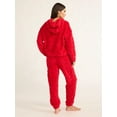 thumbnail image 2 of Joyspun Women's Embossed Plush Hoodie and Joggers Pajama Set, 2-Piece, Size XS-2X, 2 of 5
