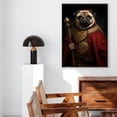 thumbnail image 3 of Pug Pets Portrait Painting of Dog Renaissance Style on Canvas Royal Pet Portrait from Photo, Wall Art Print for Home Decor, Modern Wall Decoration, 3 of 5