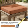 thumbnail image 4 of HONEY HOME Square Corner Seat Cushions, 19" x 19" x 3", Indoor Outdoor Water Repellent Universal Chair Pads with Ties for Patio Furniture, Garden Dining Chairs, 4 of 7