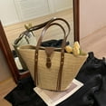 thumbnail image 5 of LinYooLi Straw Bag, Large Summer Handmade Woven Shoulder Tote Bag for Women Straw Purses and Handbags for Women, 5 of 6