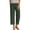 Army Green-linen pant women, variant on Summer Cotton Linen Capris for Women 2024 Dressy Casual Drawstring Elastic Waist Pants with Pockets Womens Solid Color Loose Fit Straight Leg Capris,Yellow,S