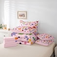 thumbnail image 6 of Feelyou Cartoon Butterfly Animal Bedding Comforter Set 7pcs, Girly Pink Floral Flower Queen Bedding Sets, Teens Kids Boys Girls Reversible Queen Sheet Sets, Luxury Bedroom Decor, 6 of 8