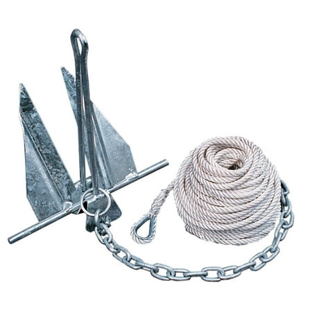 797 Anchor Kit - Tie Down Engineering Quik-Set Hooker Anchor Kit Includes 5# Anchor, Anchor Line, Anchor Chain and 2 Shackles