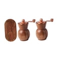 thumbnail image 3 of Juego de molinillo de sal de madera, Manual, multiusos con soporte, molinillo de sal marino recargable de aspereza ajustable resistente para cocina y, 3 of 9
