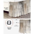 thumbnail image 3 of Brown Oil Painting Bed Skirt King Size 16 Inch Drop, Modern Abstract Art Minimalism Wrap Around Dust Ruffle Bedskirts, Wrinkle & Fade Resistant Easy Fit Bedskirt with Adjustable Elastic, 3 of 8
