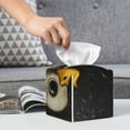 thumbnail image 6 of Logiee Tissue Box Cover 5X5X5'' PU Leather Tissue Holder Square Tissue Cube Box Organizer for Bathroom Vanity Countertop,Car,Night Stands,Office,Home,Kitchen (Duck Bones), 6 of 8