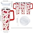thumbnail image 5 of 30 Oz Tumbler with Handle and Straw Insulated Double Walled Stainless Steel Travel Mug Gift Box Reusable Tumbler Coffee Travel Mug for Office Portable Insulated Beer Cup for Hot & Cold Drinks, 5 of 6