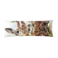 thumbnail image 2 of ABPHOTO Two Giraffes Long Body Pillowcase Pillow Cover Pillowslip 20x60 inch, 2 of 2
