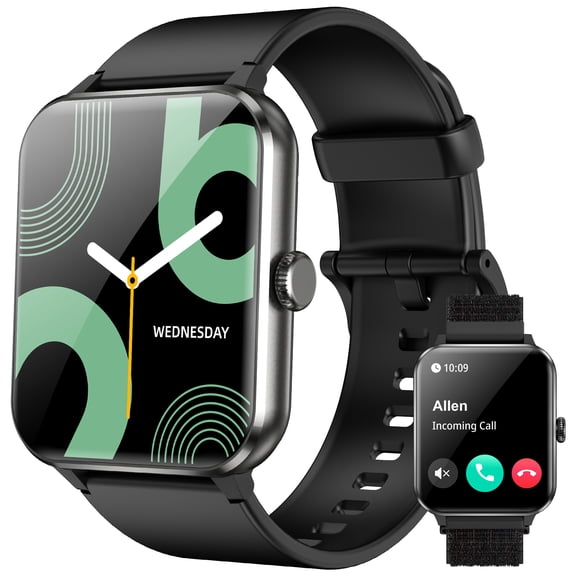 IOWODO Smart Watch for Android and iPhone, 1.85" Smartwatch for Women Men with Bluetooth Calling, Message Notifications, AI Voice Assistant, 100 Sports Modes, Fitness Tracker
