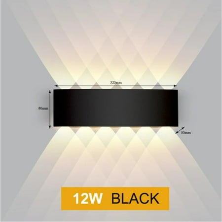 

LIGJUN Versatile Stylish Modern Durable and Energy Efficient Nordic Black and White Aluminum LED Wall Lamp with IP65 Rating for Indoor and Outdoor Use in Stairs Bedroom Bedside and