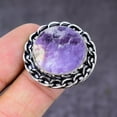 thumbnail image 2 of Natural Lepidolite Stone Gemstone Handmade 925 Sterling Silver Ring Size 7, 2 of 2