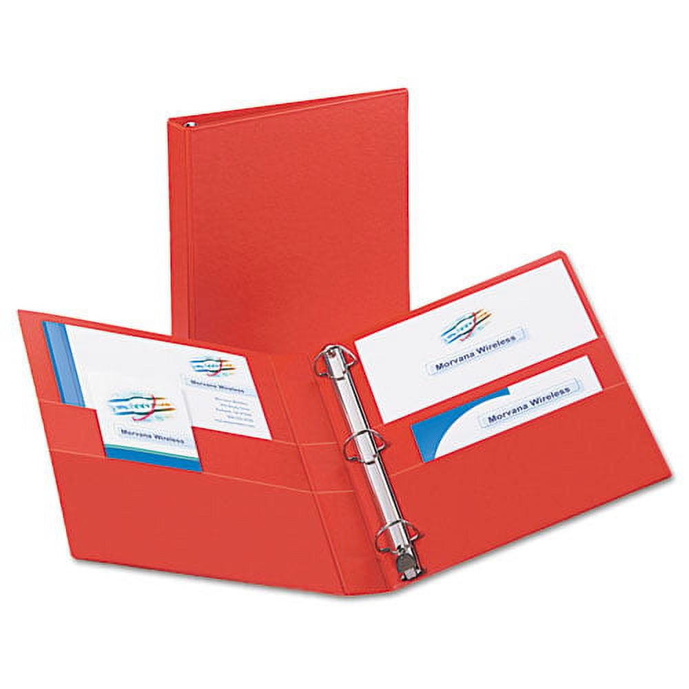 Heavy-Duty Non-View Binder With Durahinge And One Touch Ezd Rings, 3 Rings, 1" Capacity, 11 X 8.5, Red | Bundle of 5 Each