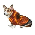 thumbnail image 7 of Fotbe Tennis Racket In Fire Print Small Dog Sweater Hoodies Pet Grey Hooded Soft Fleece Sweatshirts with Pocket Fall Winter Puppy Cat Sweaters Warm Clothes-Small, 7 of 7
