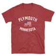 thumbnail image 1 of Plymouth Minnesota Patriot Men's Cotton T-Shirt, 1 of 1