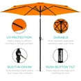 thumbnail image 6 of Best Choice Products 10ft Outdoor Steel Market Patio Umbrella w/ Crank, Tilt Push Button, 6 Ribs - Orange, 6 of 8