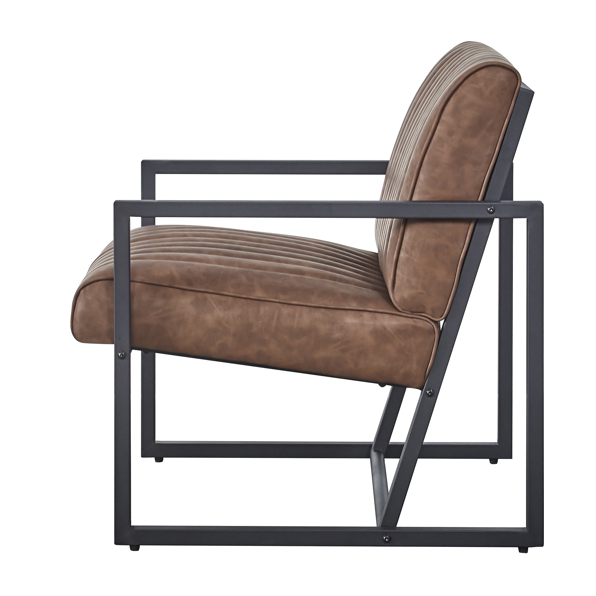 Kepooman Fabric Armchair, Accent chairs for Dining, Mid Century Arm Chair for Living Room, Dark Brown Kepooman Fabric Armchair, Accent chairs for Dining, Mid Century Arm Chair for Living Room, Dark Brown