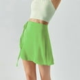 thumbnail image 5 of Women Sheer Dance Wrap Skirt with Adjustable Waist Ties Solid Color Ballet Shorts Skirt Over Scarf Dancewear for Leotard, 5 of 8