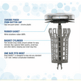 thumbnail image 2 of Drain Buddy Ultra Flo Sink with Chrome Metal Cap Plus 1 Extra Basket, 2 of 3