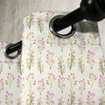 thumbnail image 4 of Ambesonne Floral Grommet Curtain, Aquarelle Feng Shui Garden, 50" x 54", Pink Green and Beige, 4 of 6