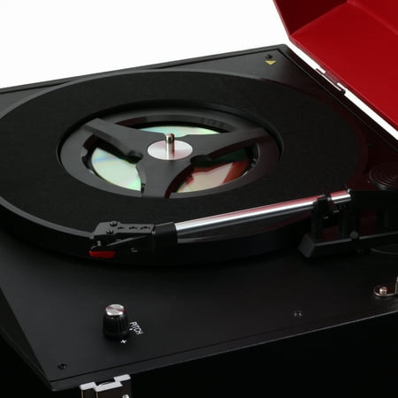 Studebaker - SB6085 Bluetooth Floor Stand Turntable with CD Player and FM Radio - Red