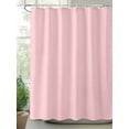 thumbnail image 2 of Soild Color Shower Curtain, Pink Waterproof Shower Curtain Set with 12 Hooks Lightweight Washable Fabric Shower Curtains for Bathroom 36x72 Inches, 2 of 6