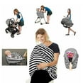 thumbnail image 3 of Belle On The Go 6 in 1 Multi Use Cover Striped High Chair Car Seat Nursing Wrap, 3 of 4