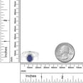 thumbnail image 4 of Gem Stone King 925 Sterling Silver Blue Lapis and White Diamond Engagement Ring for Women (1.41 Cttw, Gemstone Birthstone, Oval 8X6MM, Available in Size 5, 6, 7, 8, 9), 4 of 4