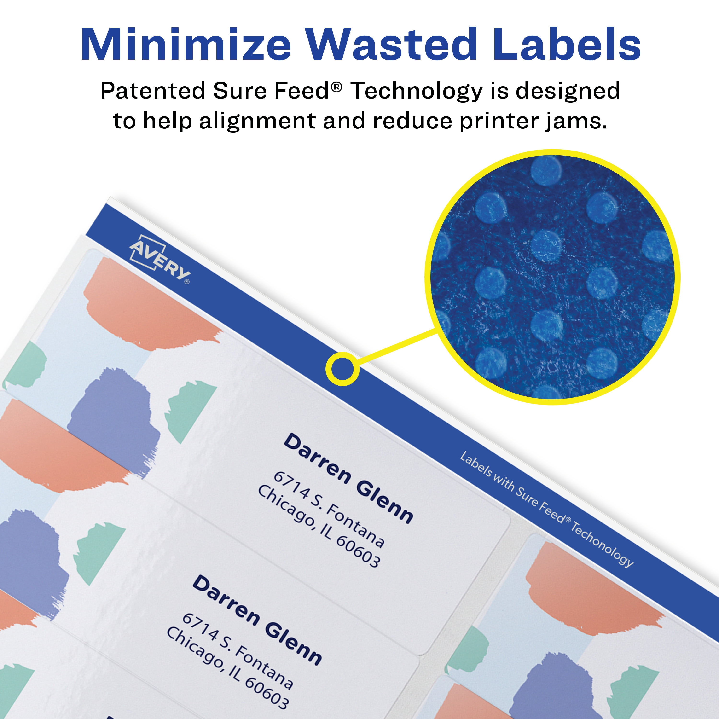Avery Easy Peel Address Labels, 1-1/3" x 4", 1,400 Labels (8462)