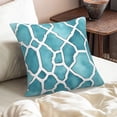 thumbnail image 7 of Multi-Size Linen Sofa Pillow Cover Invisible Zipper Open And Close Strong Use For Sofa Chair Garden Sofa Car Turquoise Moroccan Trellis Hand-Drawn Sketch_62922_1 16"X16", 7 of 7