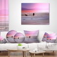 thumbnail image 3 of Designart Flying Pair of Cute Flamingos - Animal Throw Pillow - 16x16, 3 of 4