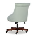 thumbnail image 4 of Linon Chaise de Bureau en Bois Rembourrée Sinclair Vert Menthe, 4 of 8