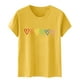 thumbnail image 4 of Fiudx Liquidación de Ofertas Flash Blusa de Manga Corta con Estampado de Moda para Mujer, Divertida Camiseta con Cuello Redondo, 4 of 6