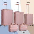 thumbnail image 5 of 5PCS Travel Luggage Set with Makeup Case, Soft Rosegold, 5 of 6