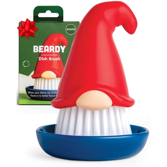 New! Beardy Gnome Dish Brush by Ototo - Dish Scrub Brush, Gnomes, Quirky Gifts, Dish Brush, Cute Ki