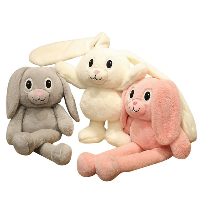 Bunny Plush Doll Stuffed Animal Toy Ears Retractable Long Legs Rabbit Home Decor Gift For Child & Adults 31.5‘‘