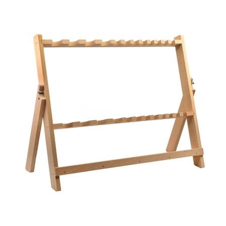 Wooden Pipette Rack - Holds 12 Pipettes Vertically - 14.75" Tall, 12" Wide - Unpolished Wood Construction - Eisco Labs