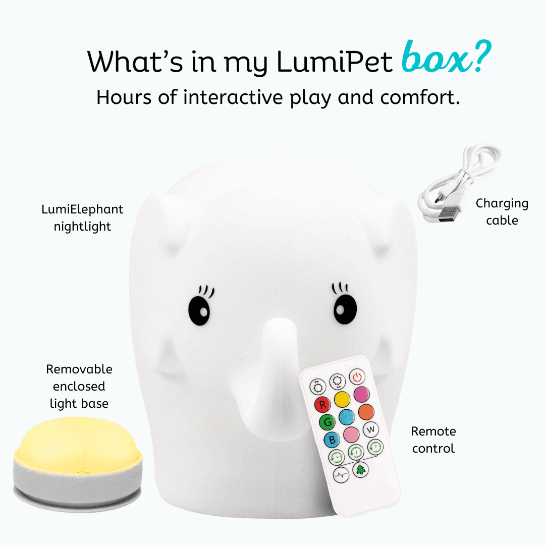LumiPets&reg; Eggbert the Elephant- Children's Touch Night Light