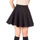 thumbnail image 1 of Women's Plain Skater Skirt Basic A-line Stretchy Flared Mini Flowy Skirt, 1 of 5
