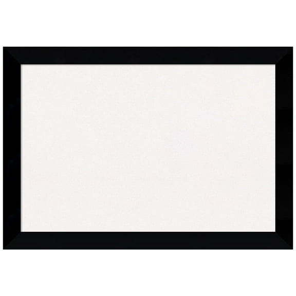 Amanti Art White Cork Board Wood Framed Black Museum Bulletin Board 27 in. x 19 in.