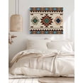 thumbnail image 3 of Boho Southwest Wall Art for Living Room,Canvas Picture Wall Decor for Bathroom Bedroom,Farmhouse Aztec Tribe Brown Blue Plaid Painting Artwork for Office Kitchen Hallway Dining Room Decor 12"x16", 3 of 8