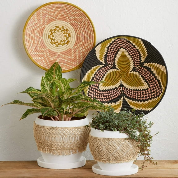 Macrame Wrap Terracotta Pot Set