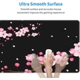 thumbnail image 6 of Pink Cherry Blossom Japanese Anime XL Gaming Mousepad 31.5x11.8in Black Extended Desk Pad Stitched Edges Rubber Keyboard Mat Perfect for Office Desktop, 6 of 6